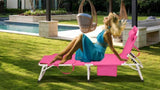 3-in-1 Heavy Duty Tanning Chair with Face Hole Adjustable 5-Position Folding Chaise Lounge Chairs W3399P310199