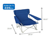 Folding Beach Chair with Carry Bag, Royal Blue 78238626