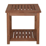 Square Wood Side Table Carbonized Color 03835542