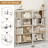 5 Tier Large Book Shelf, Bookcase Home Office Open Bookshelf,Shelves for Living Room, Office W2699P223205