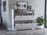 Cranbery 2-Shelf Shoe Rack Light Oak and White B06280039