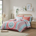 ZUN Full Boho Comforter Set with Bed Sheets B03595824