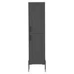 ZUN Linen Cabinet 70.8" H, with 1 Door and 4 Shelves, Matt Gray B097P250889