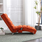 COOLMORE Linen Massage Chaise Lounge Indoor with Remote Control,Ergonomic Electric Massage Long W39539622