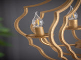 4 - Light Metal Chandelier, Hanging Light Fixture with Adjustable Chain for Kitchen Dining Room W2078138917