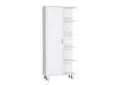 Keller Linen Cabinet 63" H, with 1 door and 9 shelves, White, B097P199738