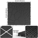 Stone texture 12" Patio Deck Tiles, DIY Module Interlocking Decking Tiles Floor Tile,Easy and Quick W3022P268428