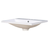 24" Bathroom Vanity Top Only, White Basin, 3-Faucet Holes, 4" Faucet Available, Ceramic WF287736AAK