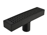 12 Inch Linear Shower Drain with Removable Square Patterned Grate, 304 Stainless Steel with Hair 44188457