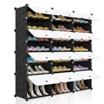 ZUN Portable Shoe Rack Organizer 48 Pair Tower Shelf Storage Cabinet Stand Expandable for Heels, Boots, 72352071