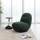 ZUN Luxury Modern Swivel Accent Chair, Tight Back Ice Flower Velvet Sofa Chair, Minimalist Style Comfy W2664P256537