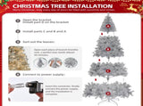 8 FT Pre-lit Artificial Christmas Tree, Hinged Xmas Pine Tree with 1350 Branch Tips, 500 Lights and 09538432