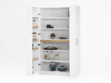 Kitchen Pantry Cabinet White Storage Cabinet Food Pantry with Doors and Adjustable Shelves W409P262446