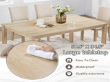 6 Piece Dining Table Set with Bench, Wooden Rectangular Kitchen Table Set with Bench and 4 16237770