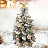 Exquisite Tree with LED Lights, 22in Small Tabletop Mini Gold Artificial Xmas Tree with 68728935