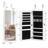 ZUN The Whole Surface PVC Film Wall Hanging Door With Lock Jewelry Cabinet Fitting Mirror Cabinet 55686677