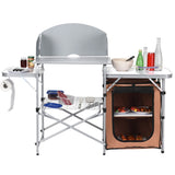 Foldable Camping Kitchen with Windscreen Bag 25195314