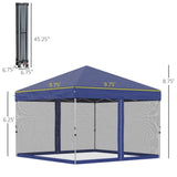 10' x 10' Pop Up Canopy Tent-Blue 18053622