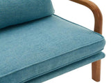 Oak Armrest Oak Upholstered Single Lounge Chair Indoor Lounge Chair Teal 75608109