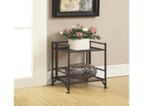 Storage 2 Tier Folding Metal Shelf, Black 70780096