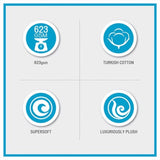 Cotton 6 Piece Bath Towel Set B03599354