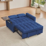 Blue Velvet Loveseat Sofa Bed W588P190564