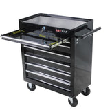 7 DRAWERS MULTIFUNCTIONAL TOOL CART WITH WHEELS-BLACK 39193638