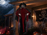 9.4FT Hanging Pirate Halloween Animatronic Decoration, Sound & Button Activated with Flashing Red 34406641
