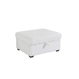 Living Room Square Tufted Upholstered Oversized Accent Ottoman with Storage Box,Large-White. W1708P291243