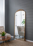 76" x 40" Lavish Full Length Mirror, Antique Gold Metal Floor Mirror for Living Room, Bedroom W2078124335