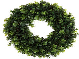 Boxwood Wreath - 12 inch Round Artificial Greenery Indoor Outdoor 34700899