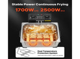 Commercial Electric Deep Fryer, 9.51 Qt, 1700W Stainless Steel Countertop Fryer with Adjustable 26610532
