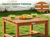 Natural Finish Adirondack Furniture Set of 2 Chairs & 1 Side Table, Heavy Duty 400LBS Capacity 68140704