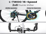 700Cx28 Road Bike, Lightweight Aluminum Frame, Disc Brakes, 16-Speed, Fast Acceleration, Suitable 50657353