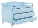 Blue painted finish, MDF, three drawers, 90.5*58*92cm, children's wooden bed with safety belt and 12686043