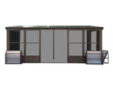 10x14FT All Season Sunroom, Outdoor Permanent Wall Mounted Solarium with Detachable Polycarbonate W1859P238678