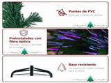 6ft Top With Stars PVC Material Fiber Optics 230 Branches Christmas Tree Green 41773139