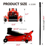 ZUN Hydraulic trolley Low Profile and Steel Racing Floor Jack with Piston Quick Lift Pump,3Ton 58084364