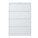 ZUN Lateral File Cabinet 4 Drawer, White Filing Cabinet with Lock, Lockable File Cabinet for Home 05208555