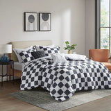 Full/Queen Checkered Comforter Set B035P203268