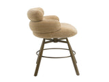 Jena Taupe Chenille & Bronze Bar Chair w/Swivel B2726P618518