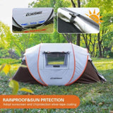 4-6 Persons White Brown Pop-Up Boat Tent T2602P172476