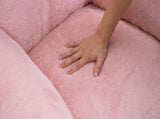 Bean Bag Chair, Faux Fur Beanbag Chair for Adults,Comfy Sofa with heart-shaped Back Support, Large W2510P465458