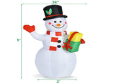 5-foot tall snowman inflatable Christmas decoration with colorful LED lights 14970903