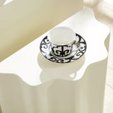 2PCS Set Side Table,Wavy Edges Design Fiberglass Coffee Table for Living Room,Bedroom,Modern Design W2582P313972