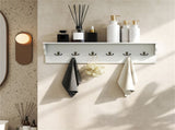 Wall Mount Coat Rack with Shelf - 31.5"x5.5"x8", 6 Hooks & 110LBS Capacity 95484208