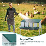 4-Hole Chicken Nest, With Legs And Cover to Protect Eggs,Green W1422P292941