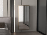 Wall Shoe Rack 54" H, One Mirror, One Door, Five Internal Storage Shelves, Approximate Capacity for B097P296808