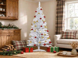 White 5' Slim Artificial Pencil Christmas Tree, 294 Realistic Branch Tips with Sturdy Plastic Stand 60534661