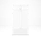 Entryway Bench with Standing Coat Rack, Hall Tree with Shoe Storage Bench, Entryway Organizer with 5 W409P262447